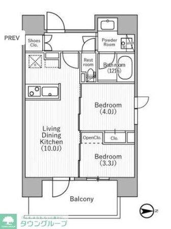 nidoMOTOASAKUSAの物件間取画像